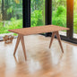 Natural Dining Table with Wooden Leg