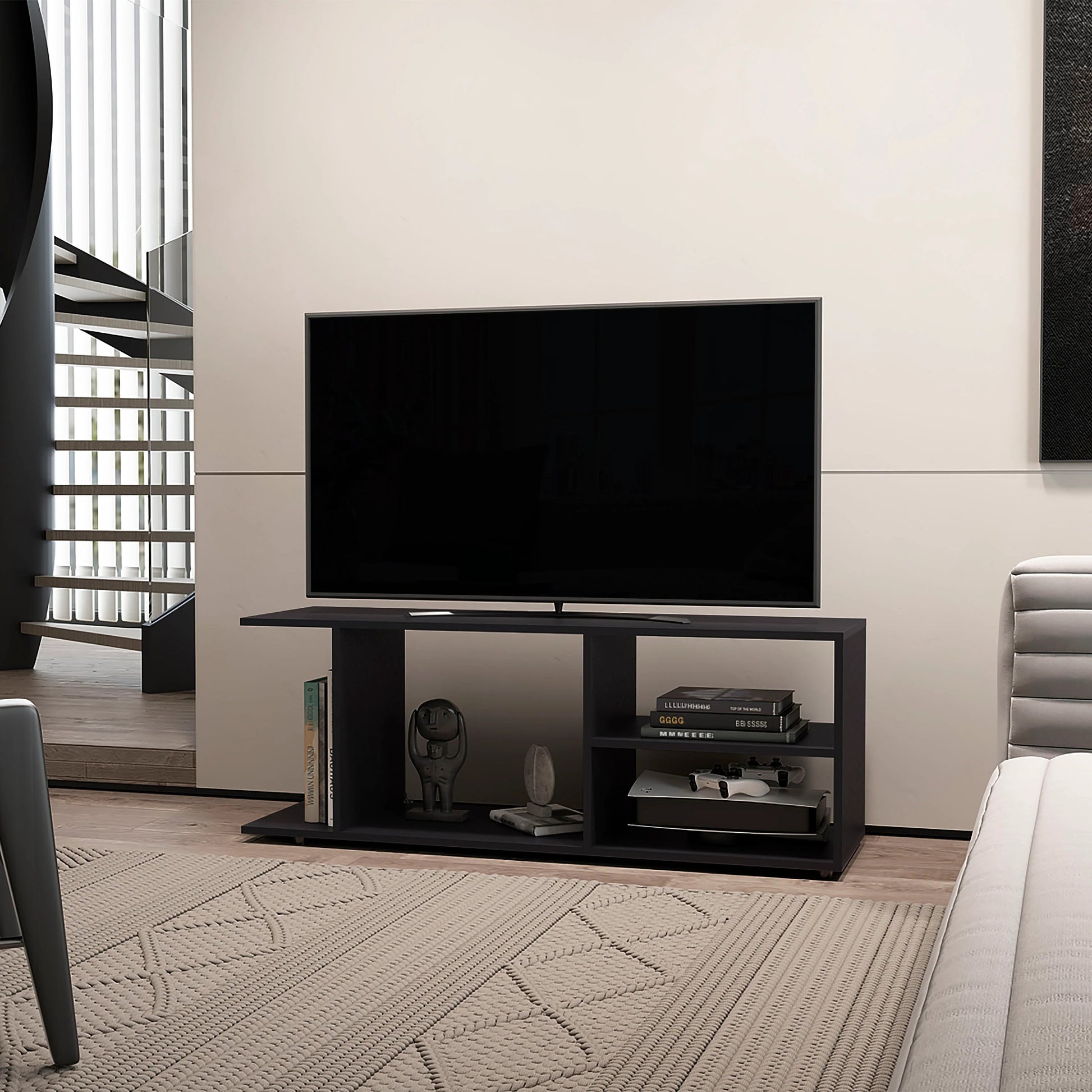 Wenge TV Rack with Open Storage