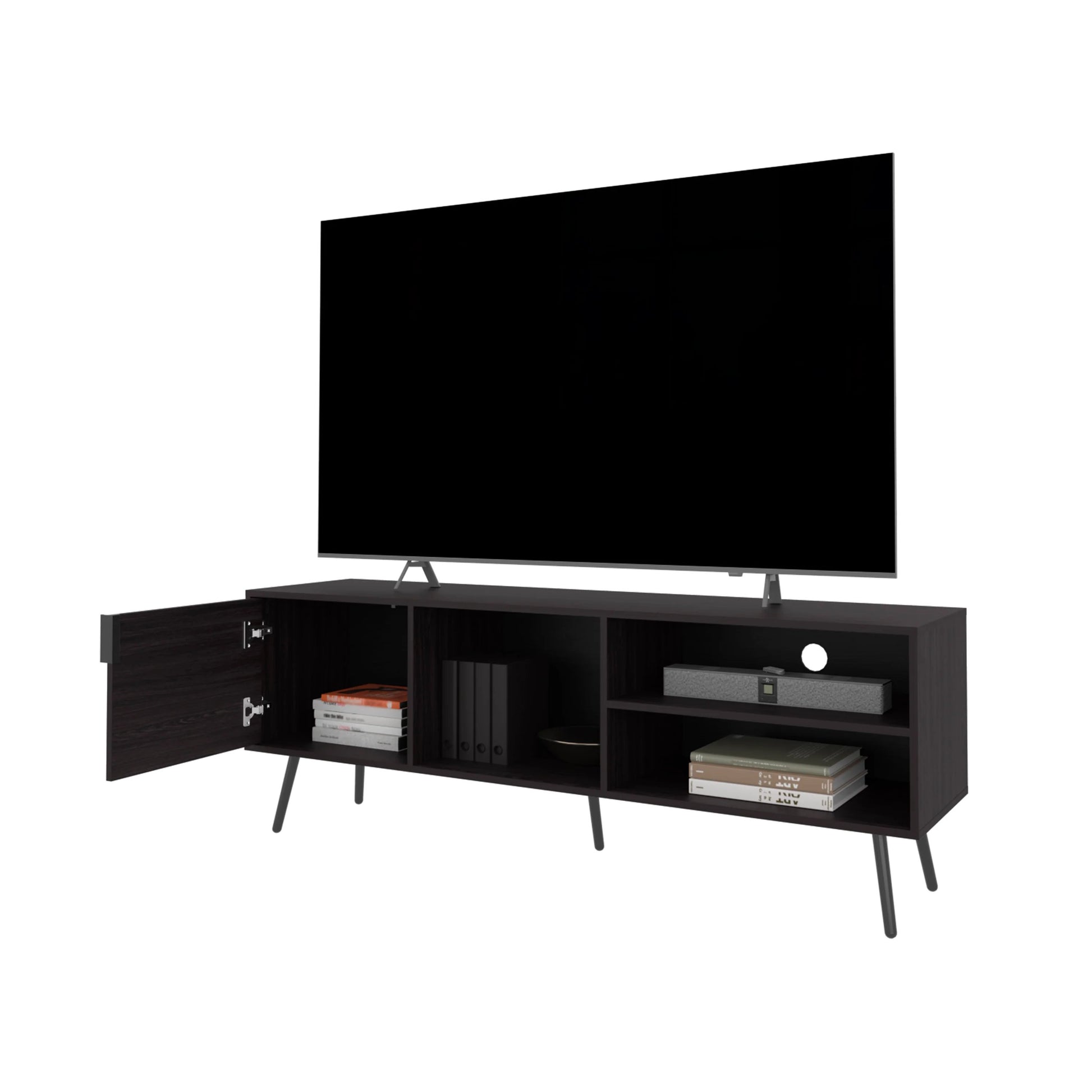 Wenge TV Stand 50-59 Inch Storage Unit