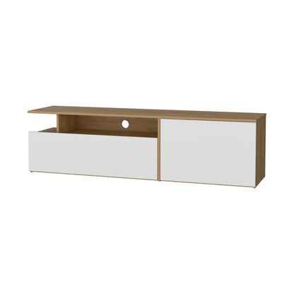 60-69 Inch TV Stand Natural White Oak Finish