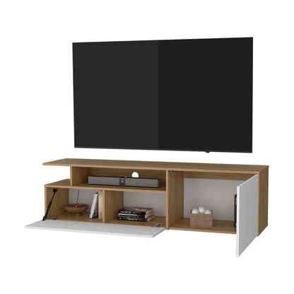 60-69 Inch TV Stand Natural White Oak Finish
