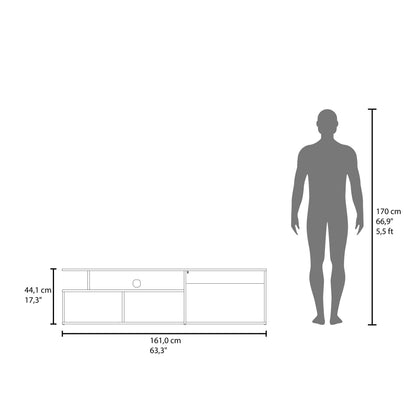 60-69 Inch TV Stand Natural White Oak Finish