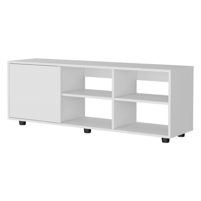 65-Inch White TV Stand with Shelves & Storage for Living Room