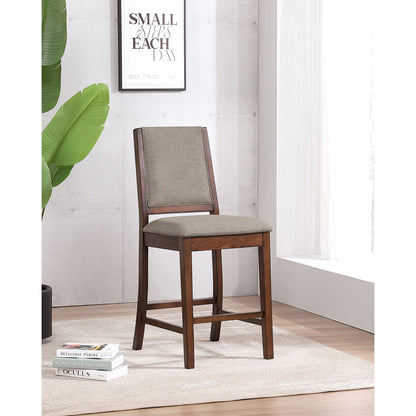 Allen Mango Oak Upholstered Counter Chair (Set of 2)