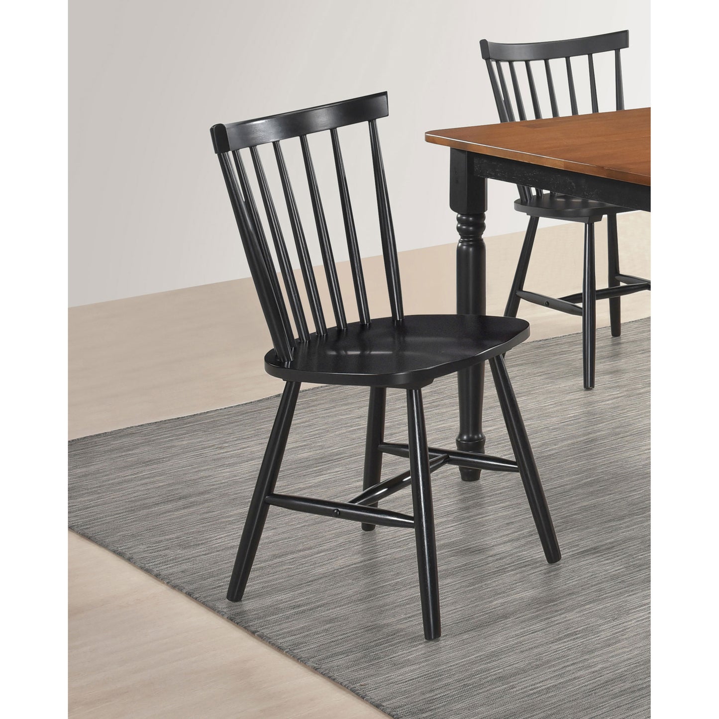 Hayward Black Wood Dining Side Chair (Set of 2)