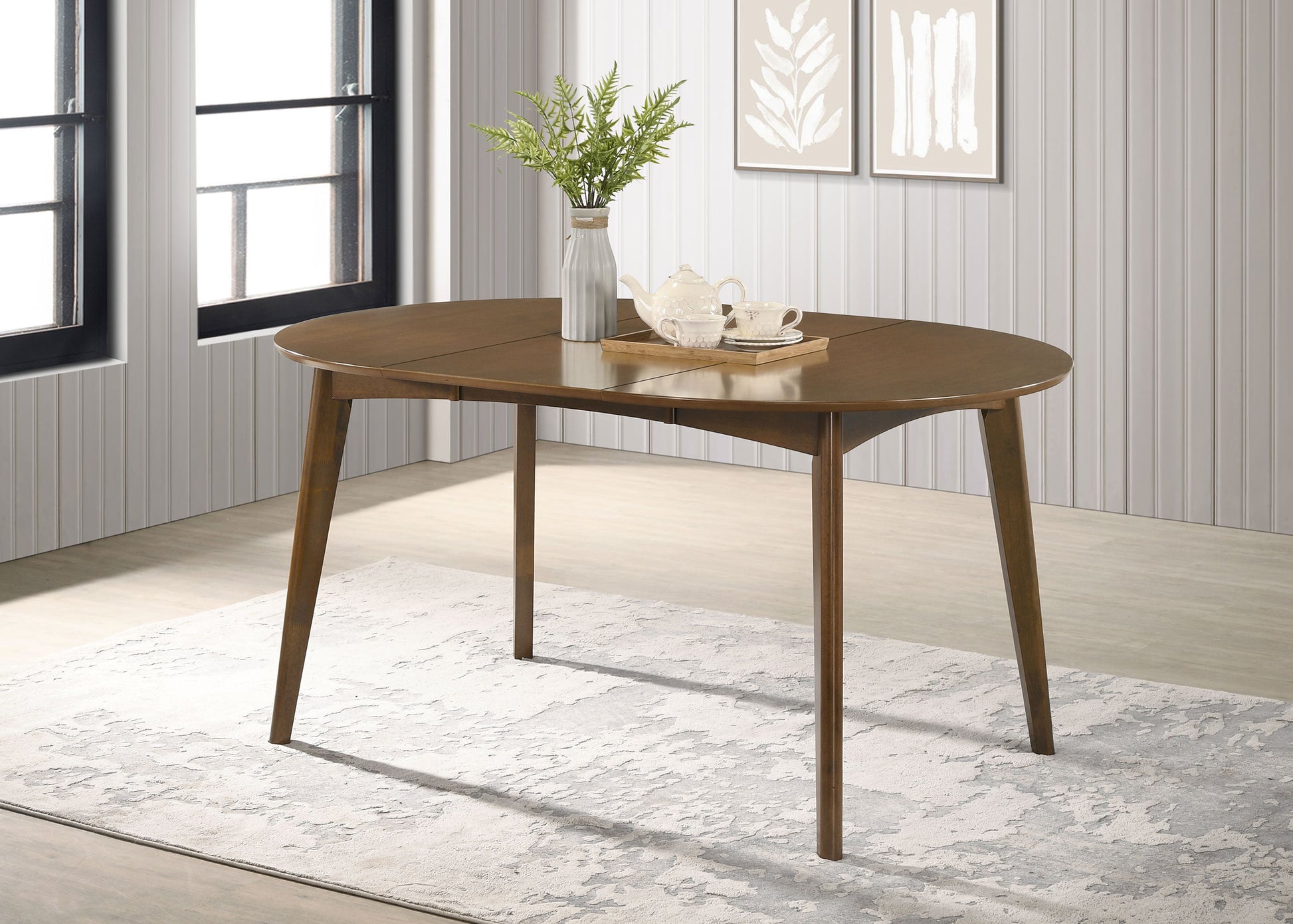 Thomson Dark Walnut Extension Leaf Dining Table