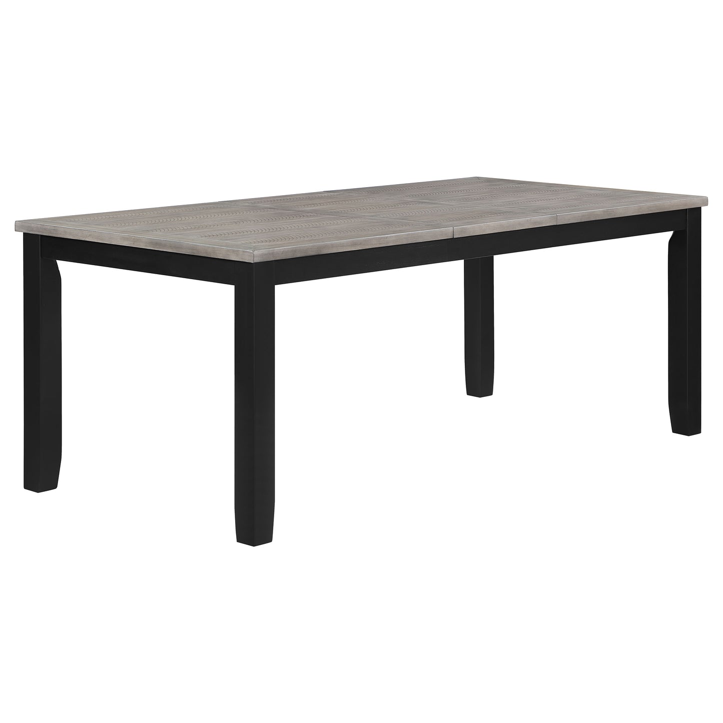 Grey Rectangular Dining Table Seats 6 with Extension Leaf