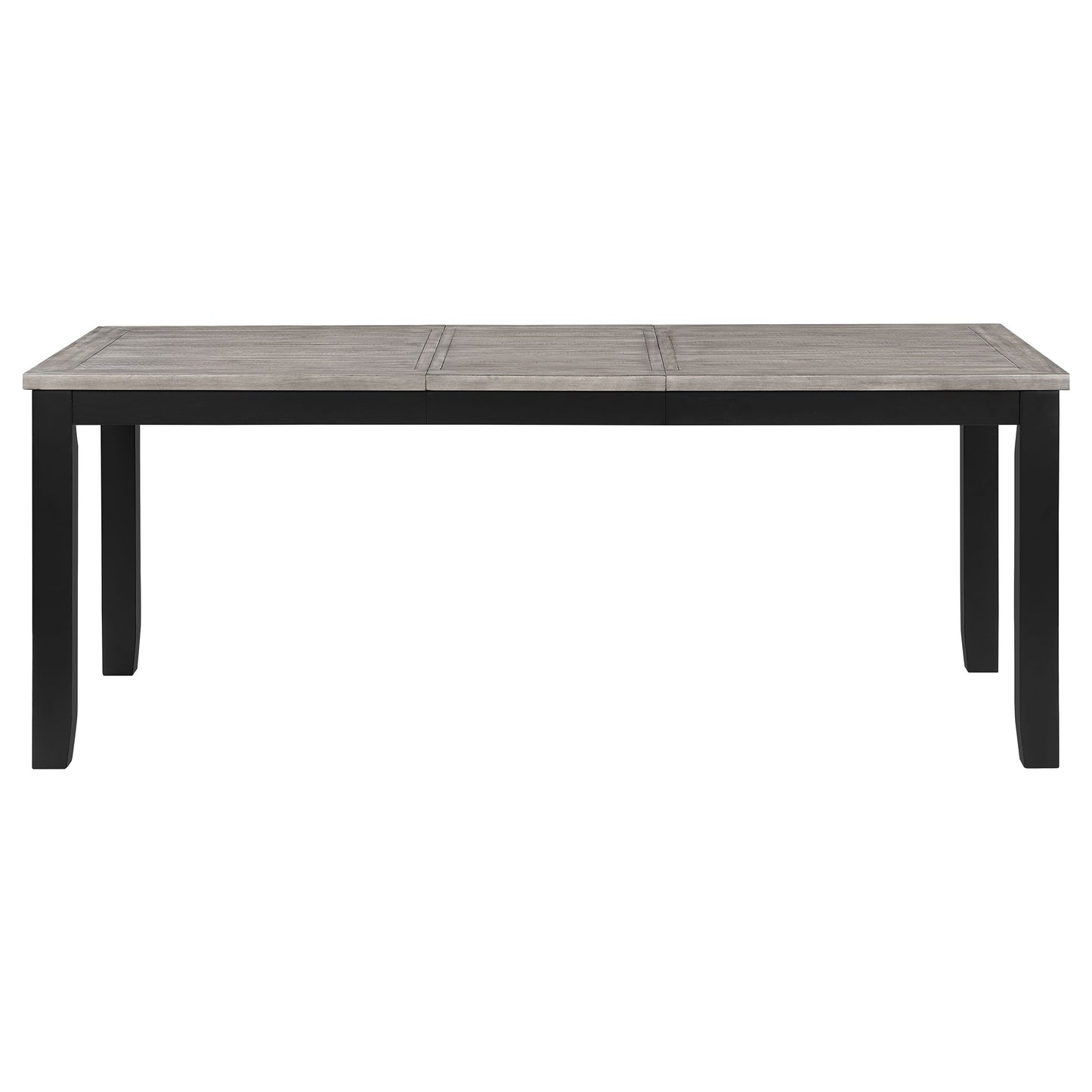 Grey Rectangular Dining Table Seats 6 with Extension Leaf