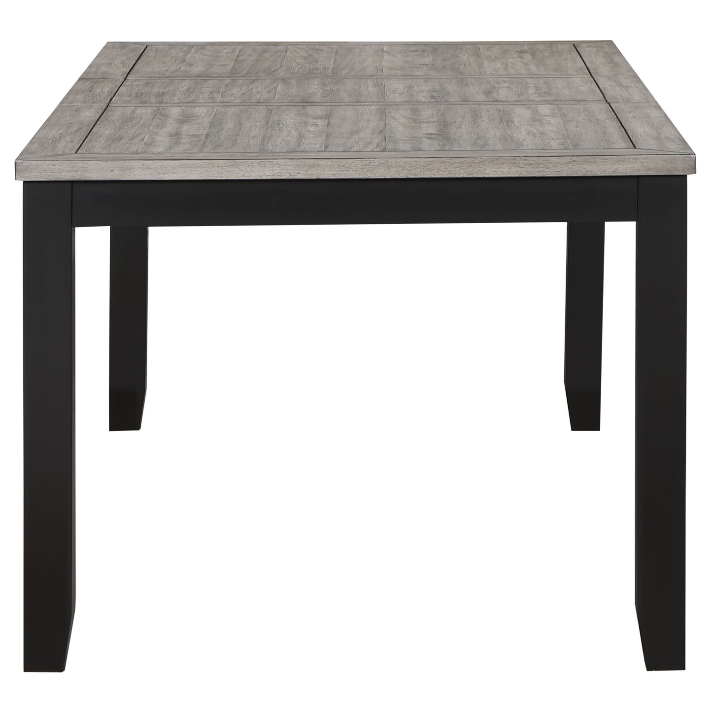 Grey Rectangular Dining Table Seats 6 with Extension Leaf