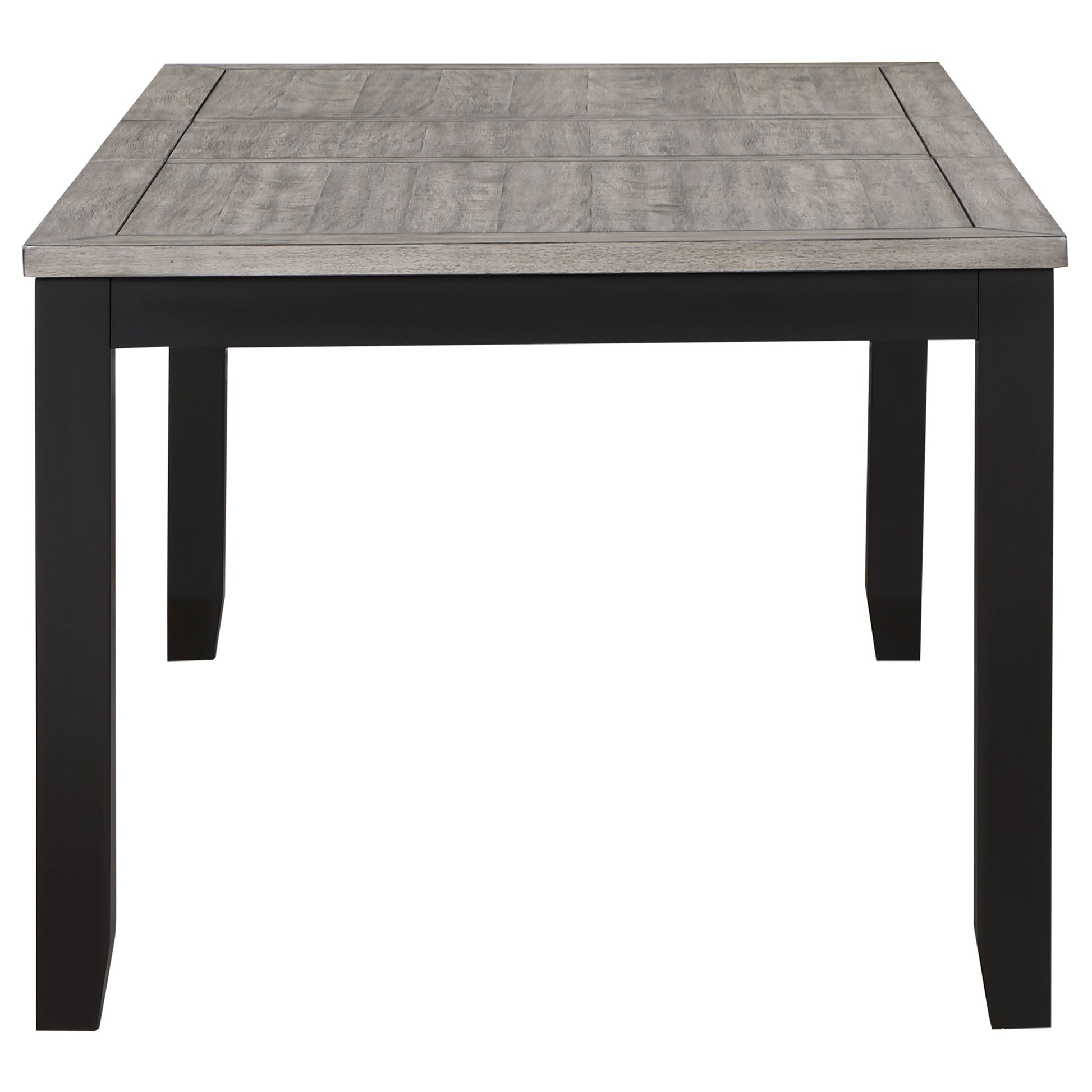 Grey Rectangular Dining Table Seats 6 with Extension Leaf