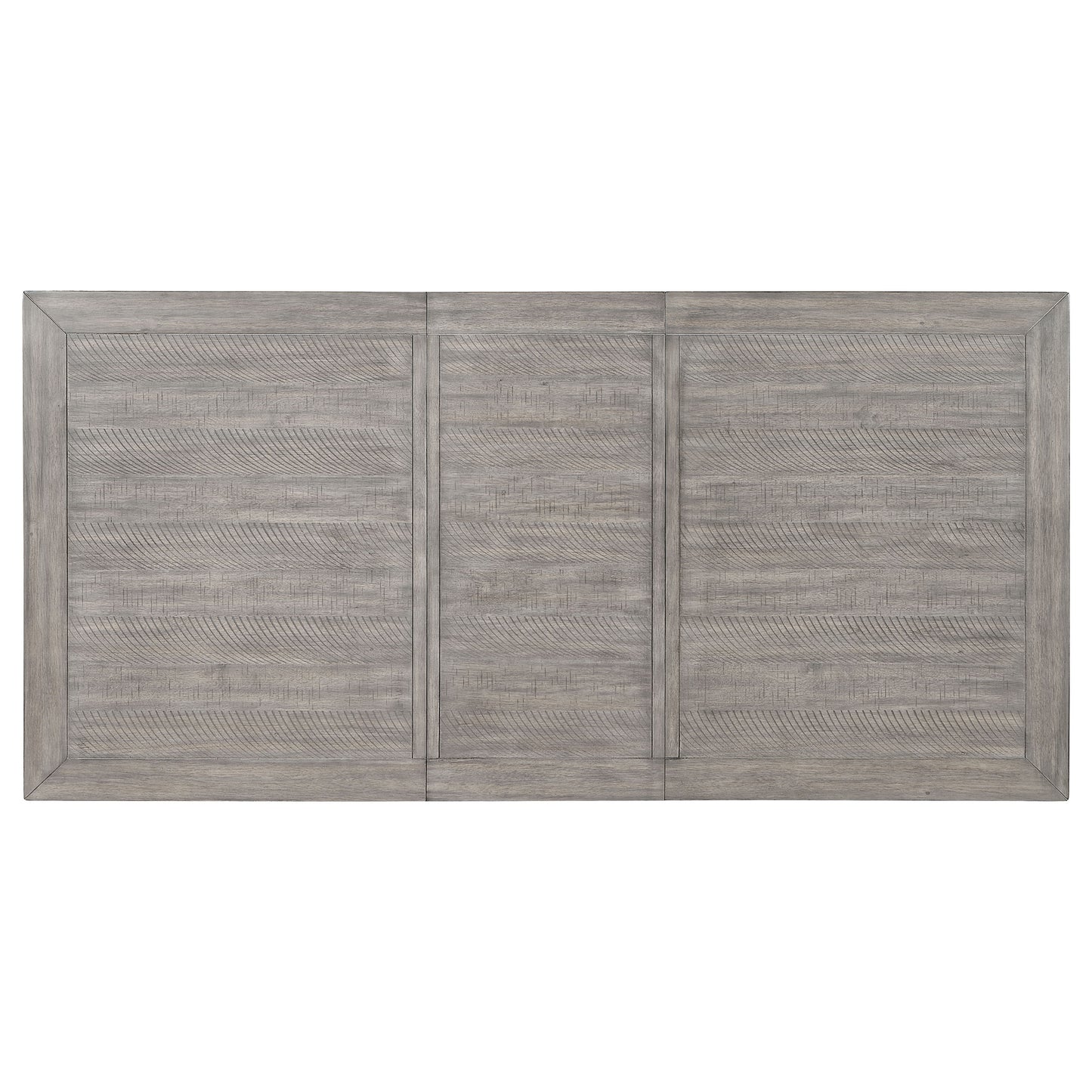 Grey Rectangular Dining Table Seats 6 with Extension Leaf
