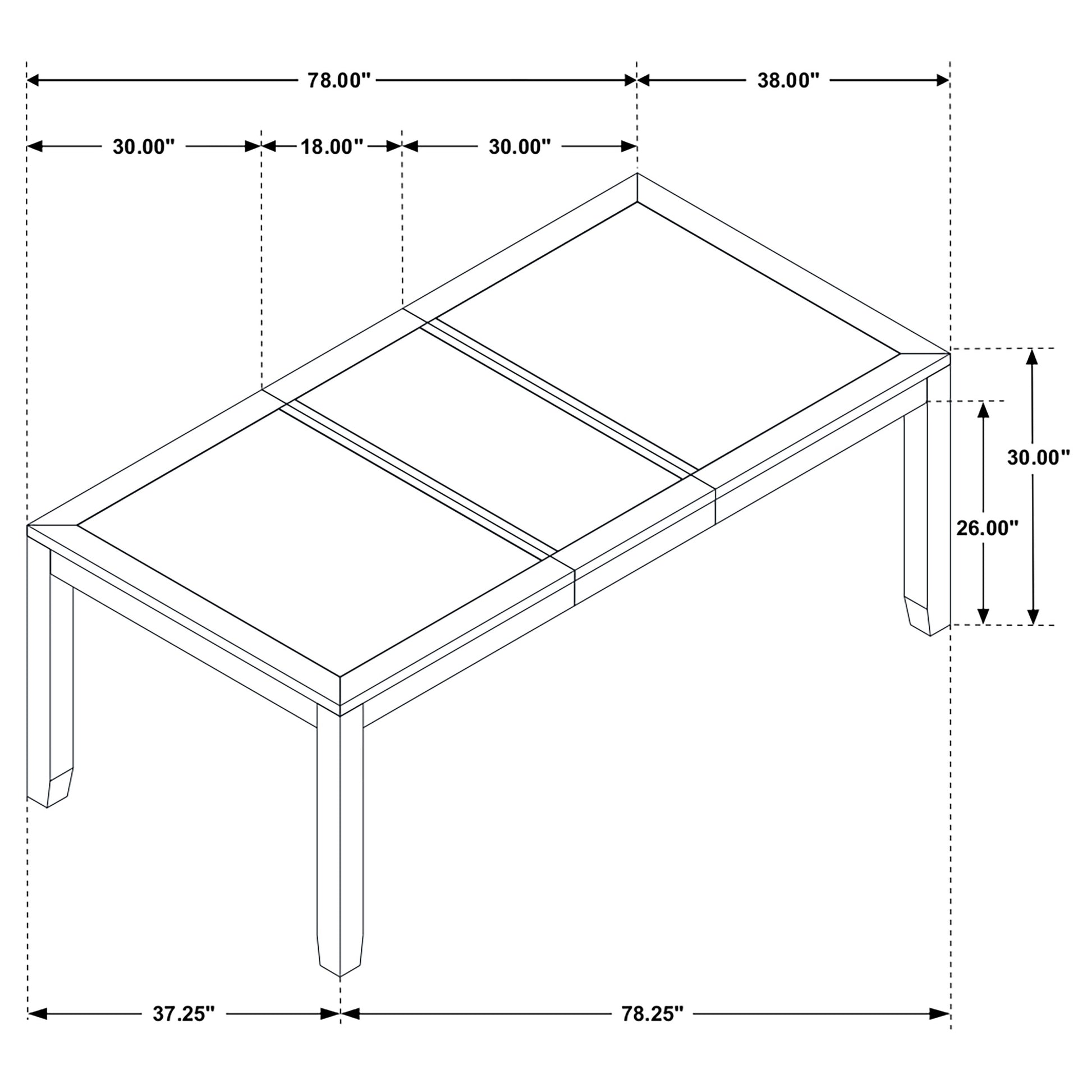Grey Rectangular Dining Table Seats 6 with Extension Leaf