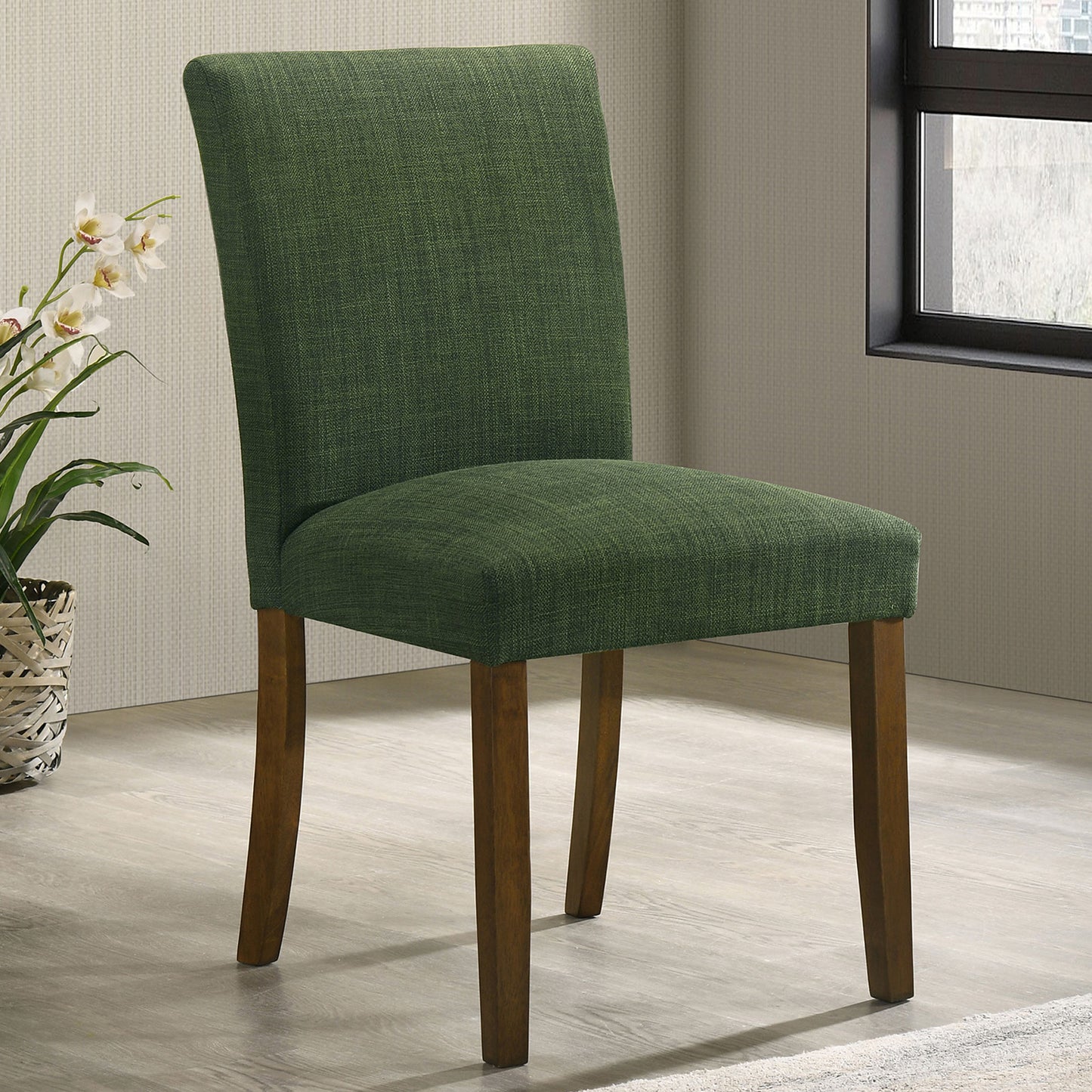 Conifer Green Upholstered Dining Side Chair (Set of 2)