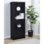 Sloat Black 3-shelf Media Tower Entertainment Pier