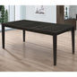 Alexander Black Rectangular Extension Leaf Dining Table
