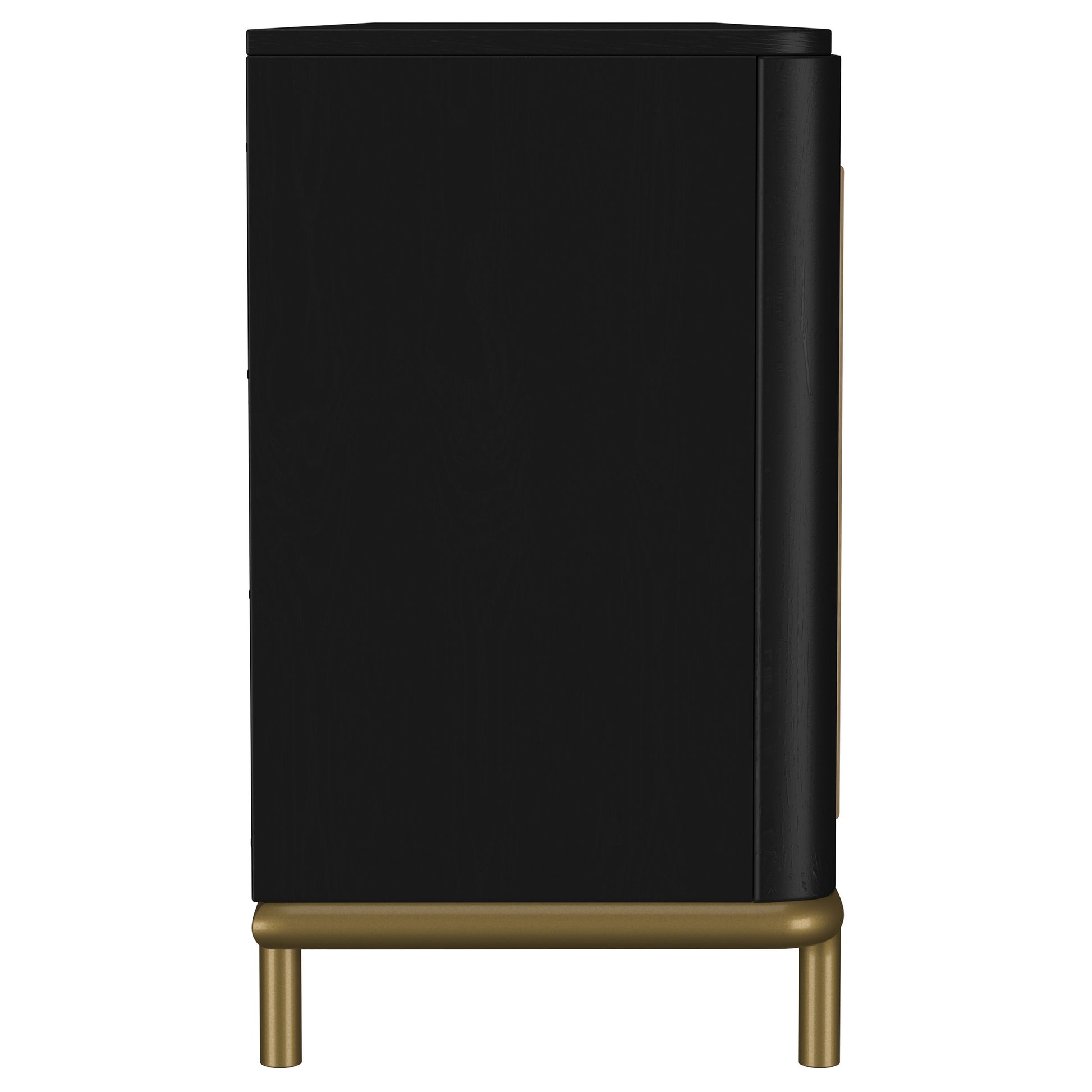 Benson Black 2-Door TV Stand - Spacious Storage & Coastal Style