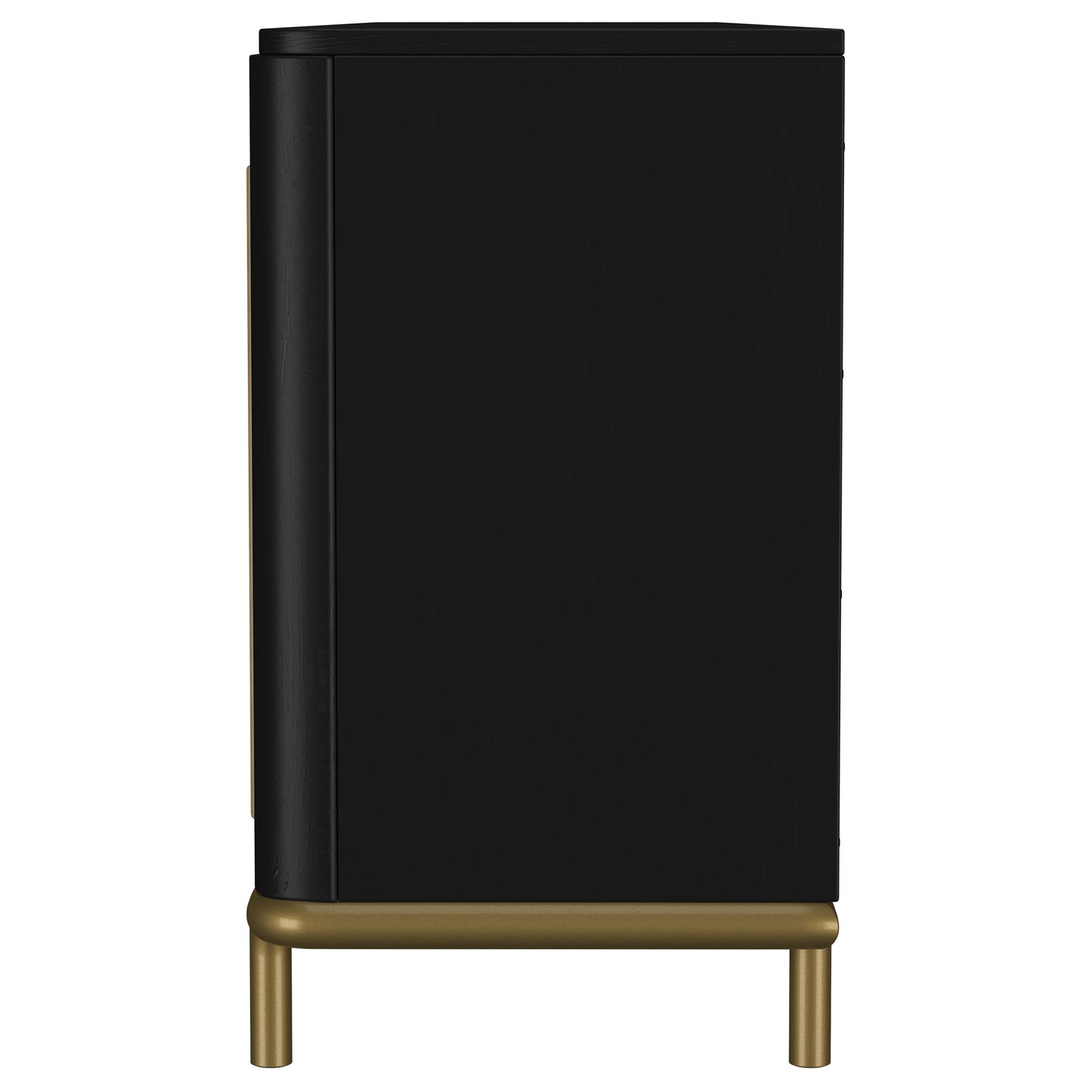 Benson Black 2-Door TV Stand - Spacious Storage & Coastal Style
