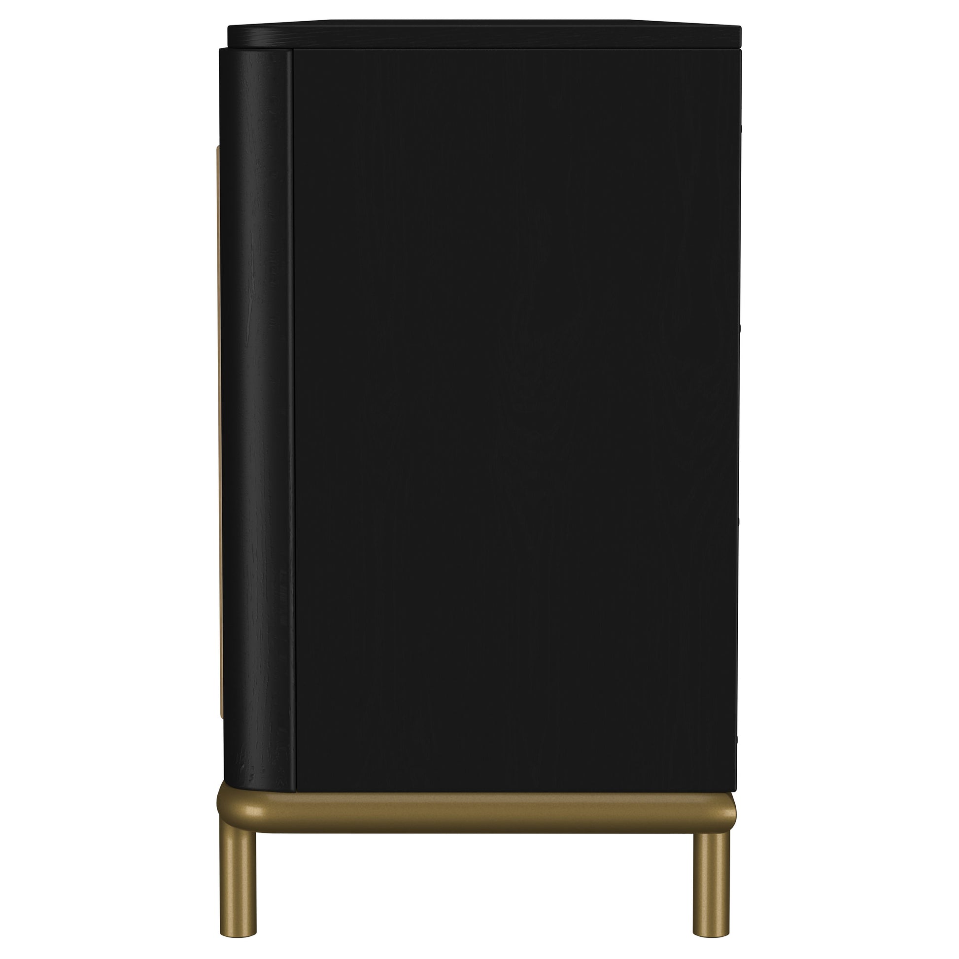 Benson Black 2-Door TV Stand - Spacious Storage & Coastal Style