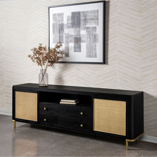 Benson Black 2-door TV Stand