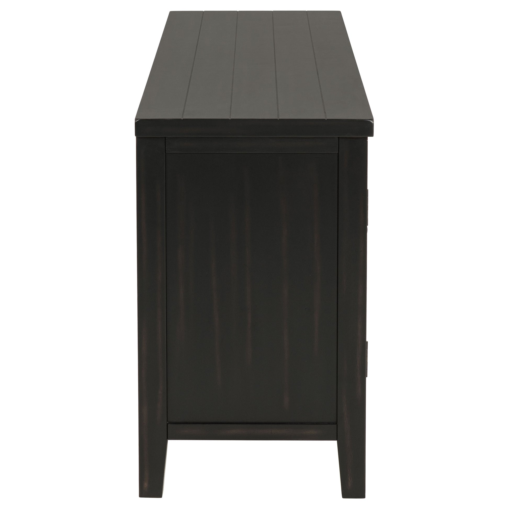 Coastal Wood TV Stand with Storage for Living Room Entertainment
