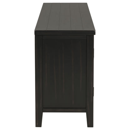 Coastal Wood TV Stand with Storage for Living Room Entertainment