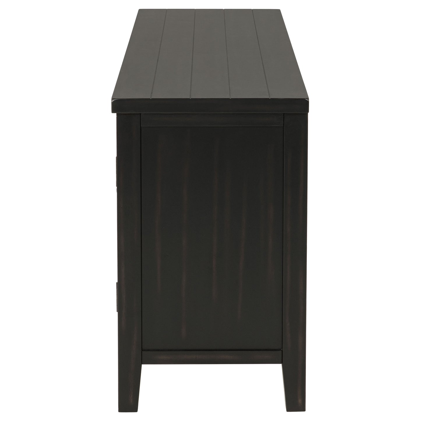 Coastal Wood TV Stand with Storage for Living Room Entertainment