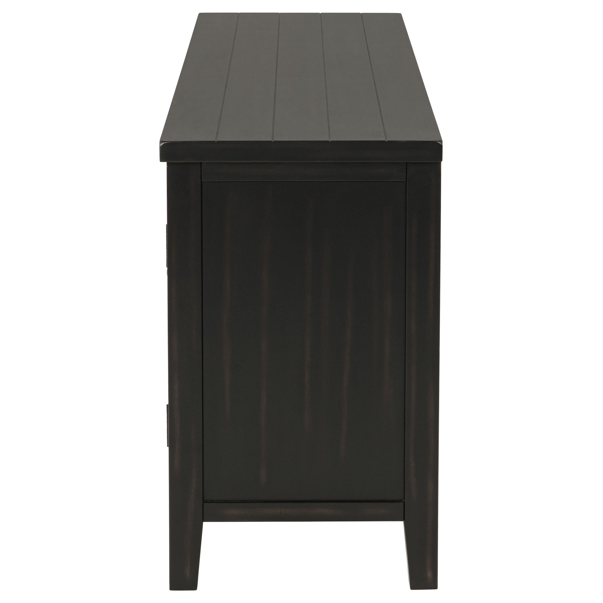 Coastal Wood TV Stand with Storage for Living Room Entertainment