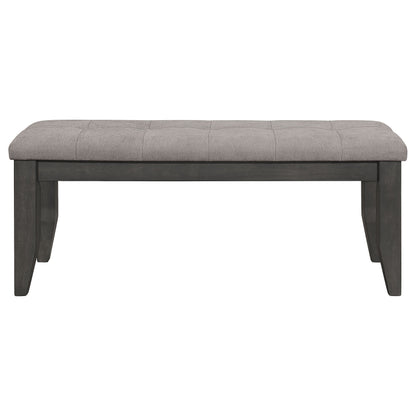 Dark Grey Upholstered Dining Bench - 47" for Dining Room