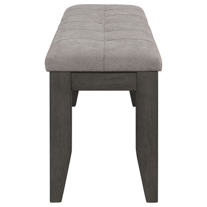 Dark Grey Upholstered Dining Bench - 47" for Dining Room