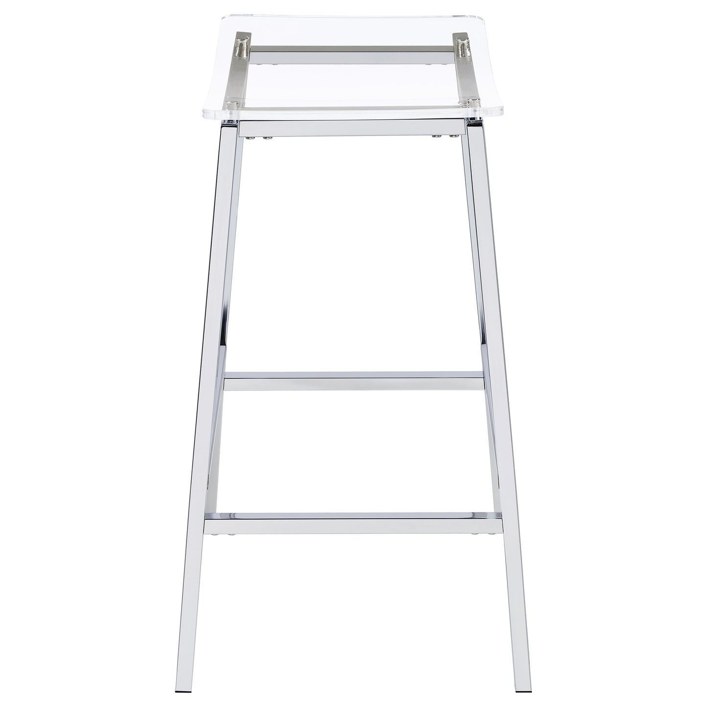 Staten Chrome Backless Bar Stools (Set of 2) - Modern Dining Seating