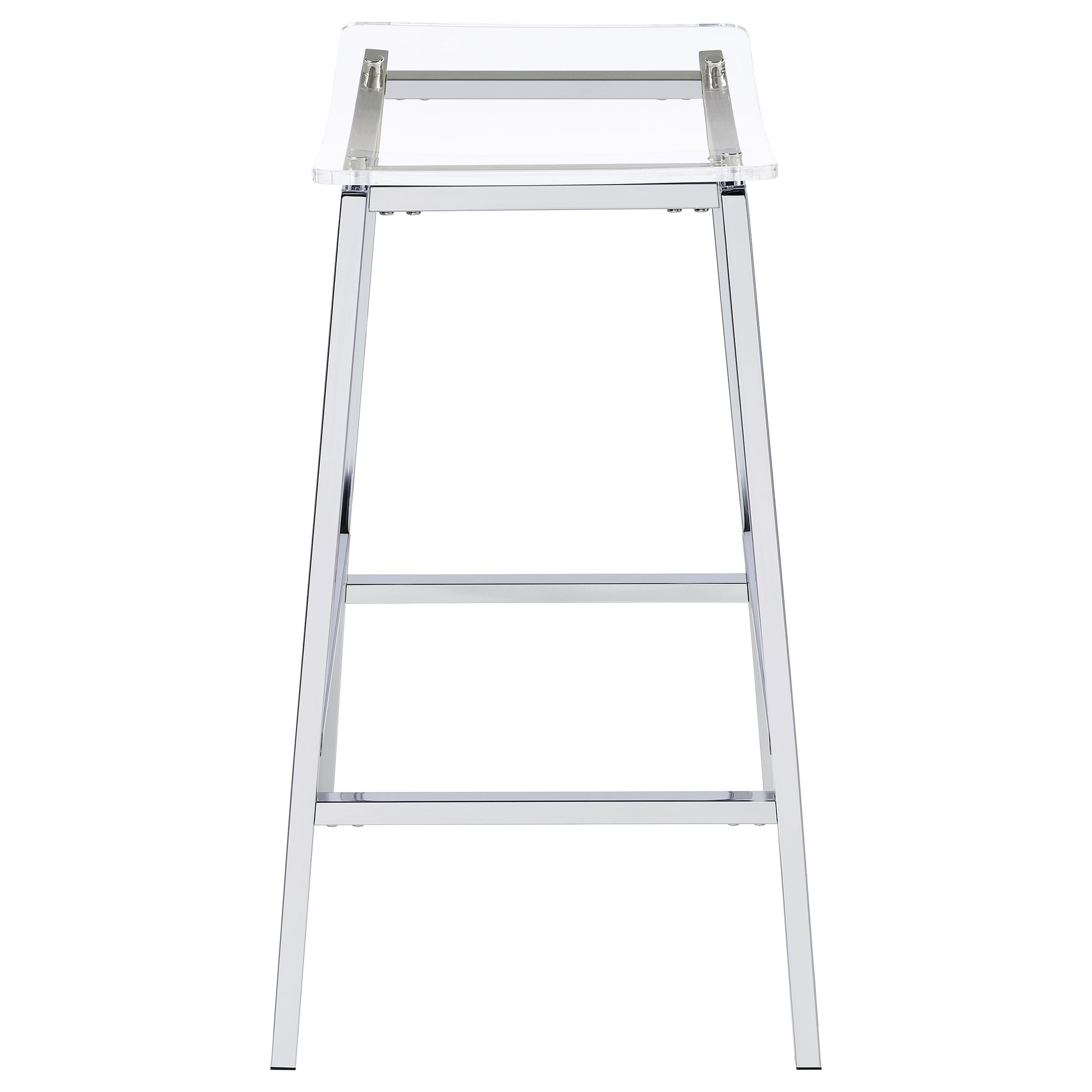 Staten Chrome Backless Bar Stools (Set of 2) - Modern Dining Seating