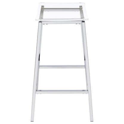 Staten Chrome Backless Bar Stools (Set of 2) - Modern Dining Seating