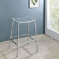 Staten Chrome Backless Bar Stool (Set of 2)