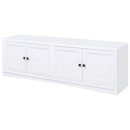 White Engineered Wood TV Stand - 78" Wide