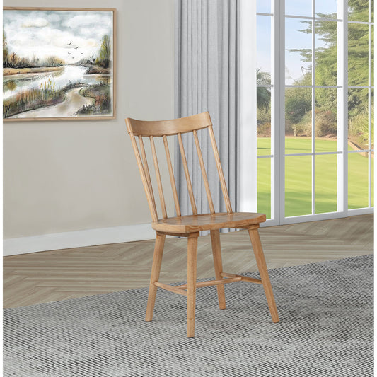 Carlos Brown Solid Wood Dining Side Chair (Set of 2)