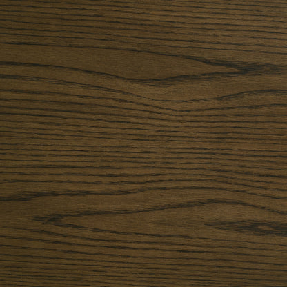 Round Brown Rubberwood Dining Table with Open Storage Shelf
