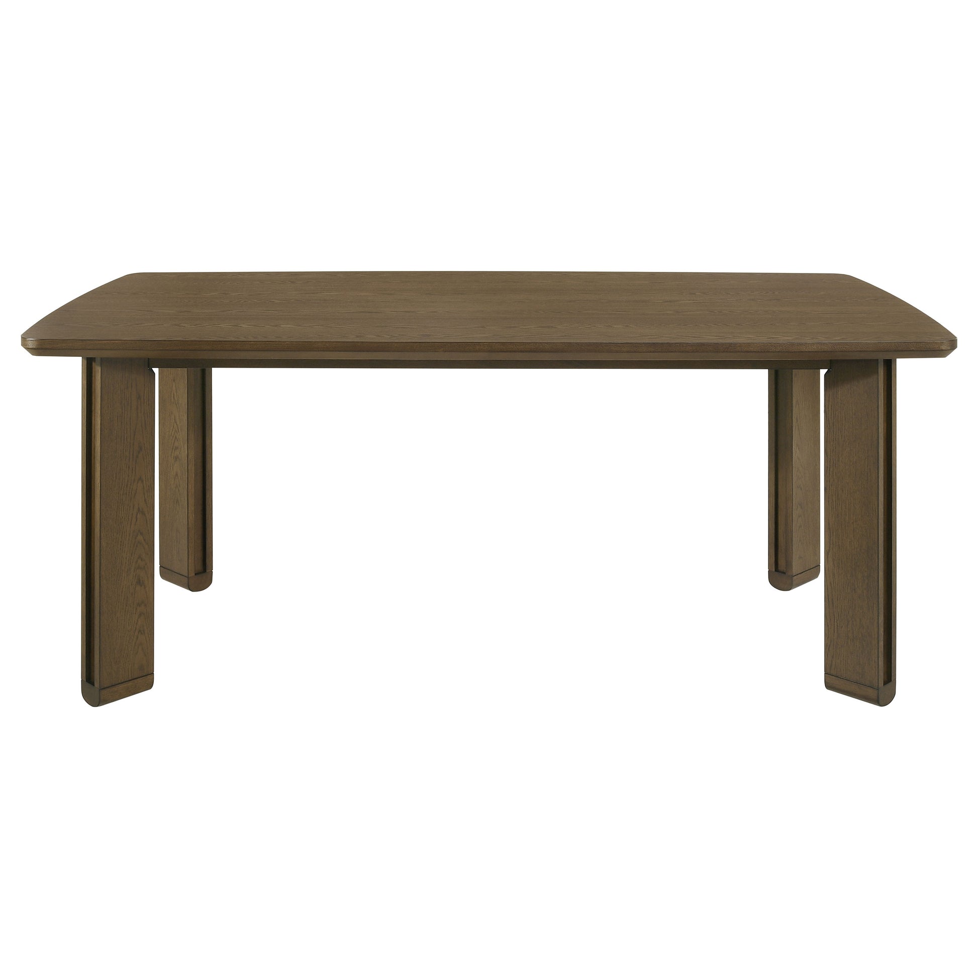 71-inch Brown Rubberwood Rectangular Dining Table for Dining Room