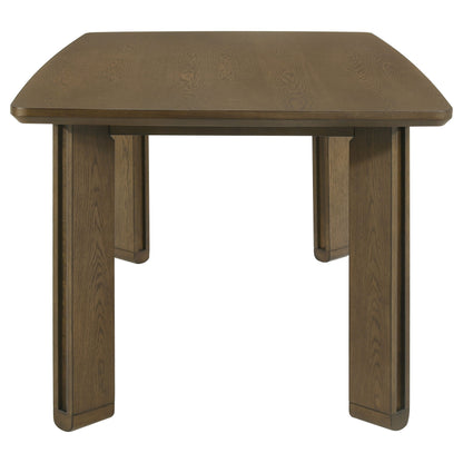 71-inch Brown Rubberwood Rectangular Dining Table for Dining Room