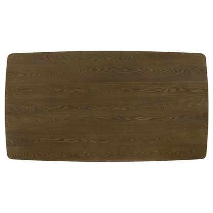 71-inch Brown Rubberwood Rectangular Dining Table for Dining Room