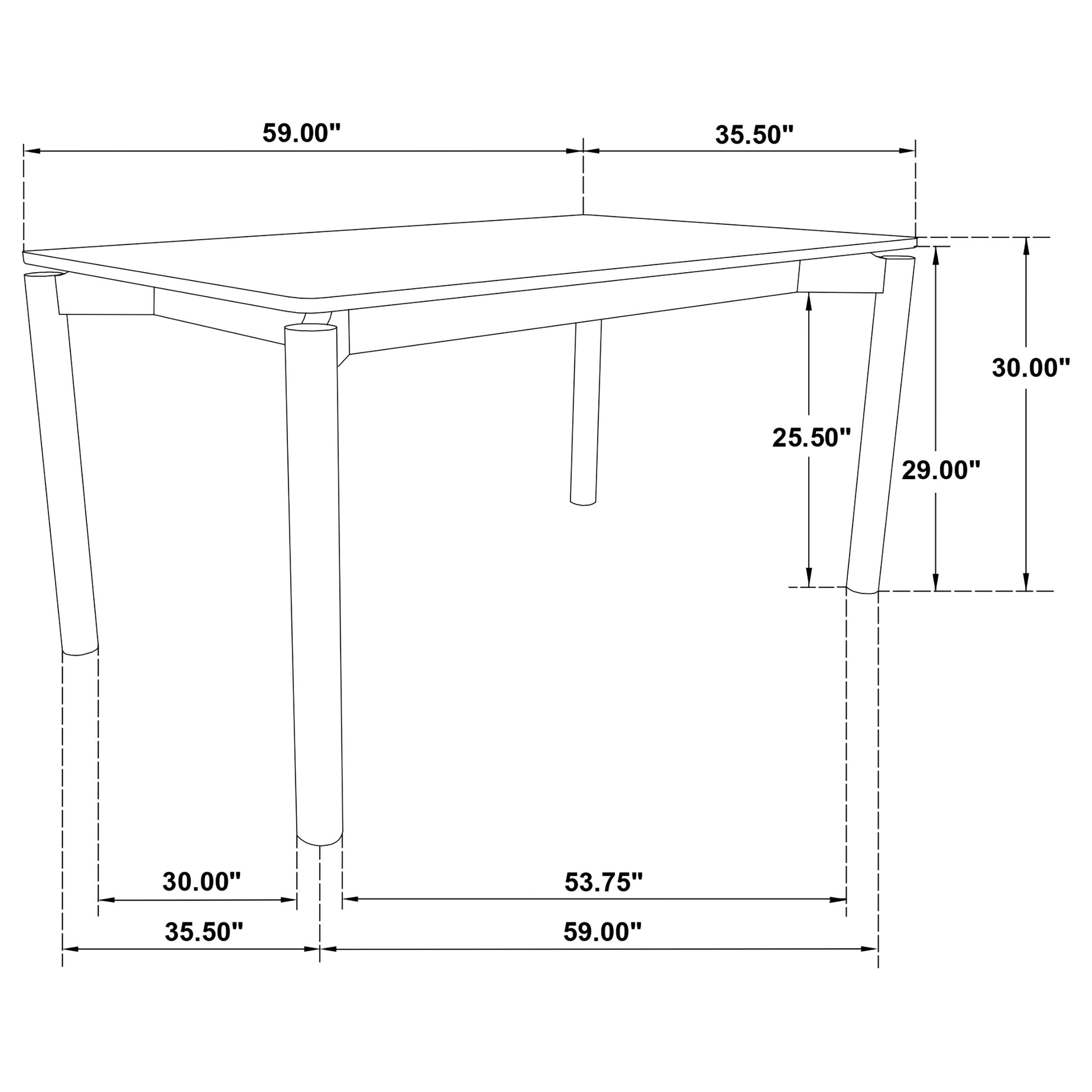 Svenstra Natural Walnut Rectangular Dining Table - Seats 4