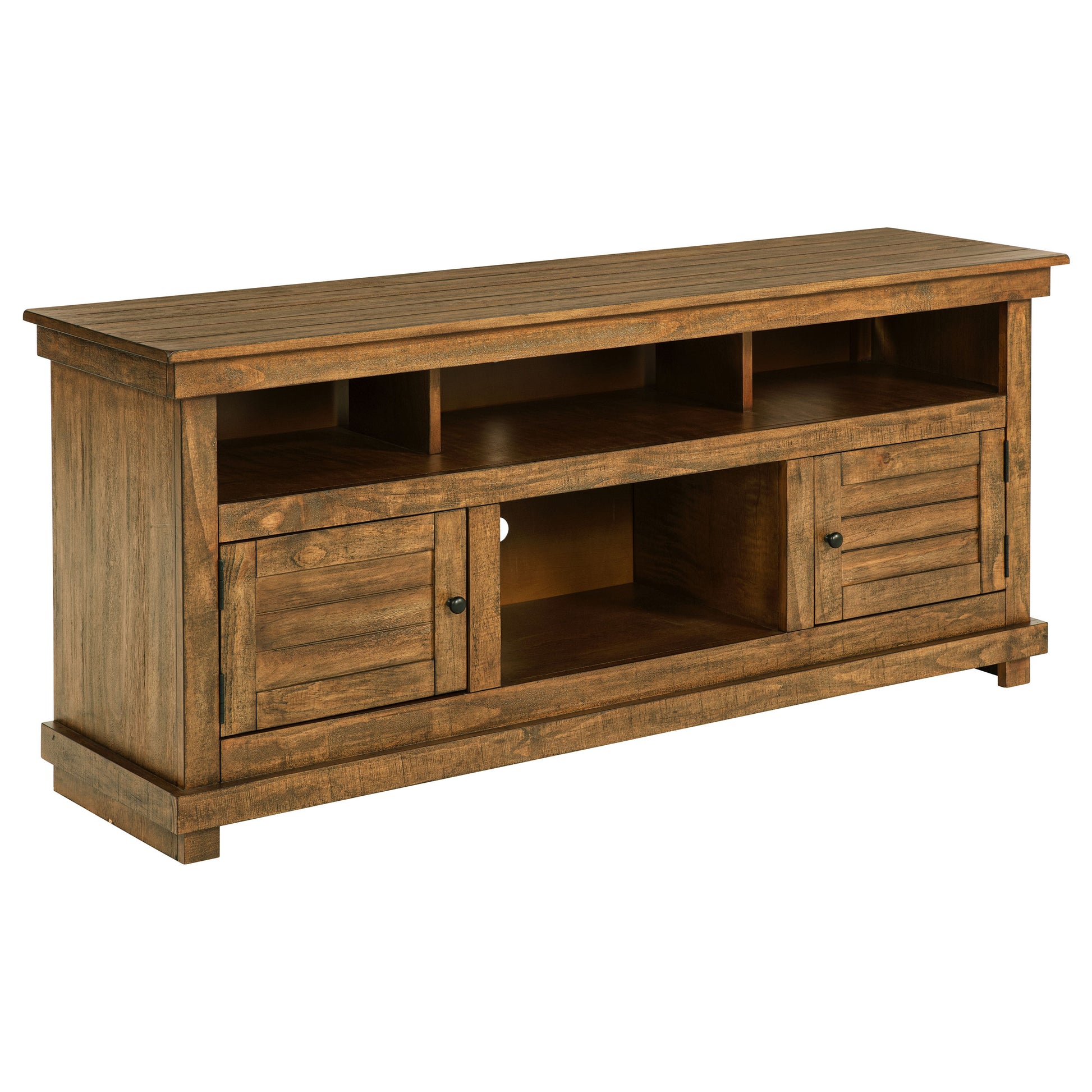 60 Inch Distressed Brown Farmhouse TV Stand