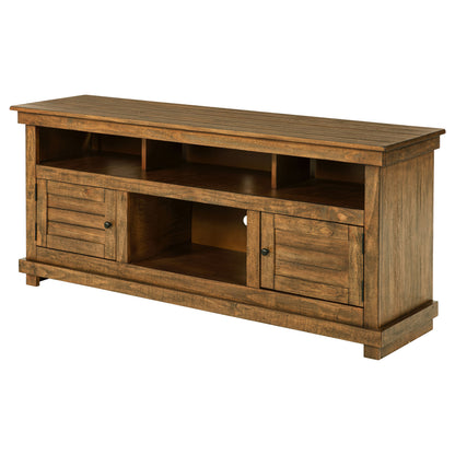 60 Inch Distressed Brown Farmhouse TV Stand
