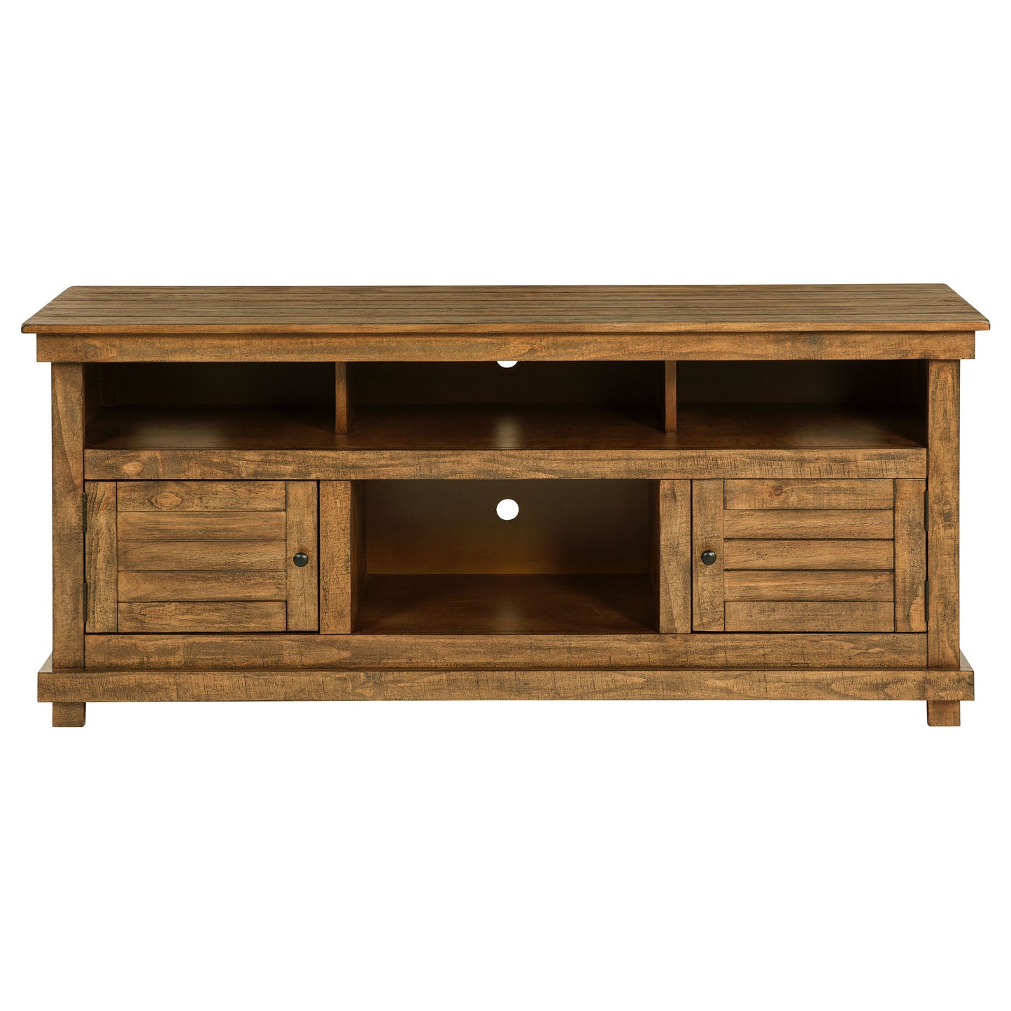 60 Inch Distressed Brown Farmhouse TV Stand