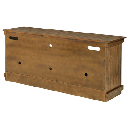 60 Inch Distressed Brown Farmhouse TV Stand