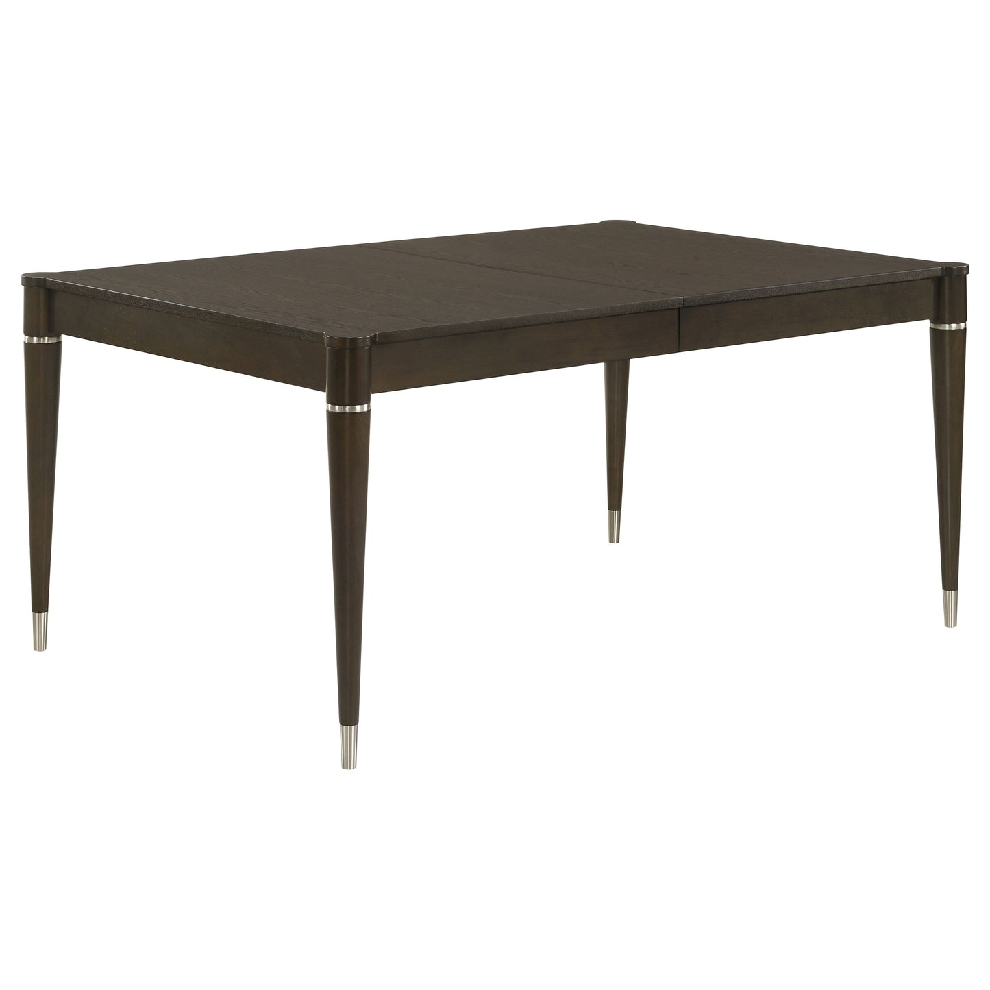 Ash Brown Rubberwood Dining Table with Removable Leaf for Dining Room