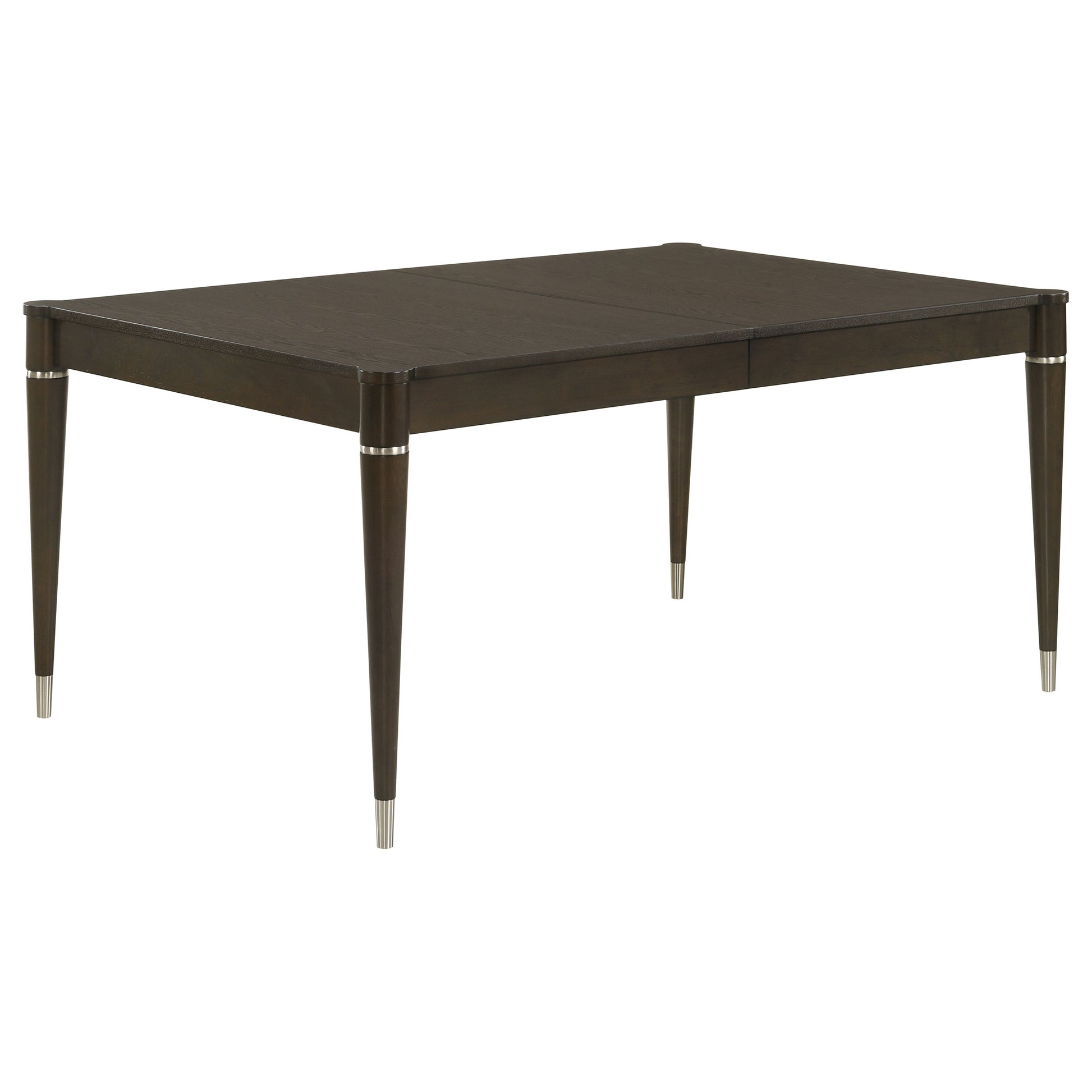 Ash Brown Rubberwood Dining Table with Removable Leaf for Dining Room