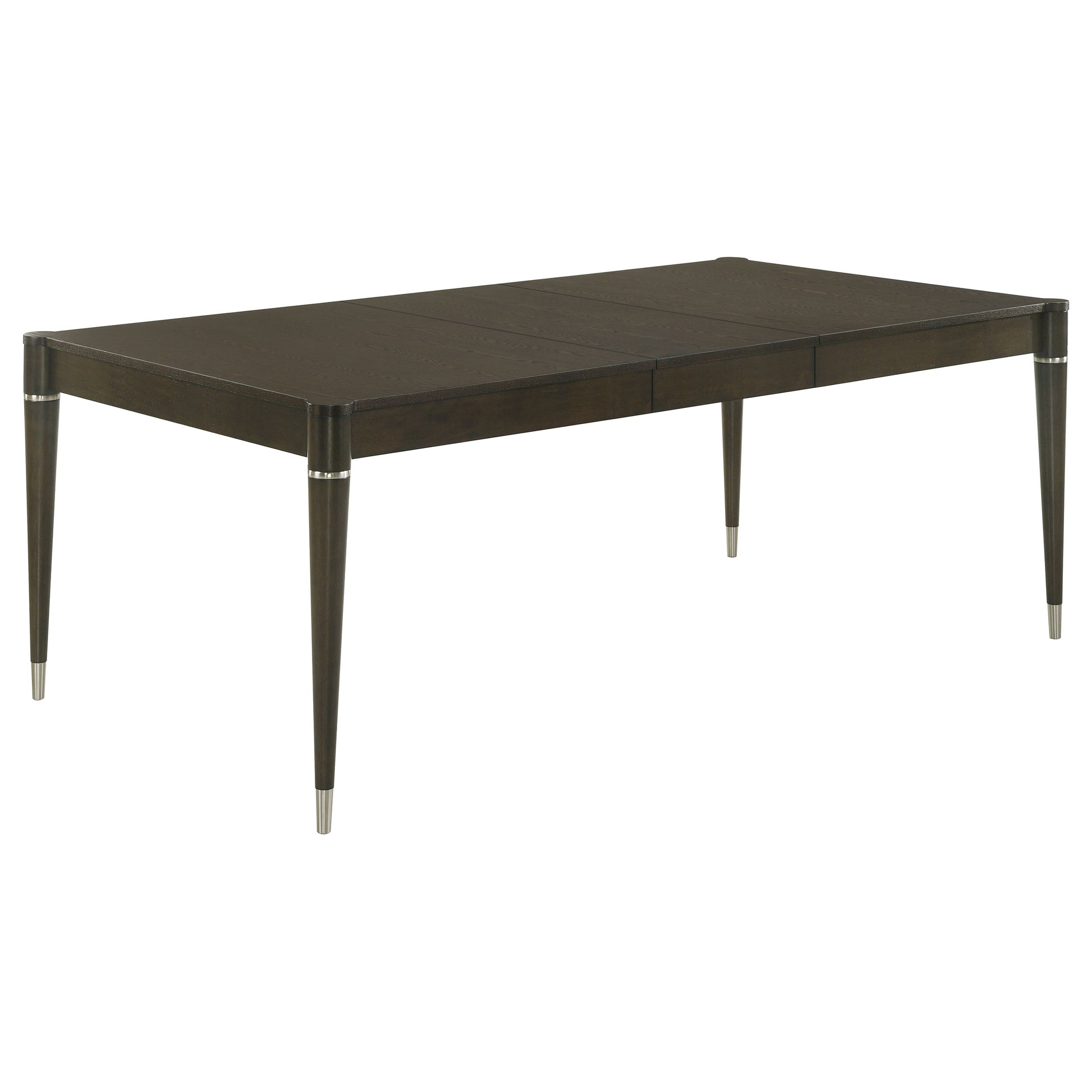 Ash Brown Rubberwood Dining Table with Removable Leaf for Dining Room