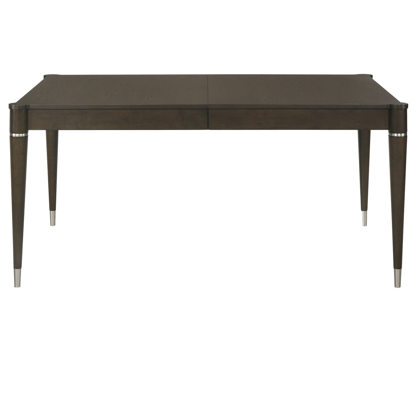 Ash Brown Rubberwood Dining Table with Removable Leaf for Dining Room