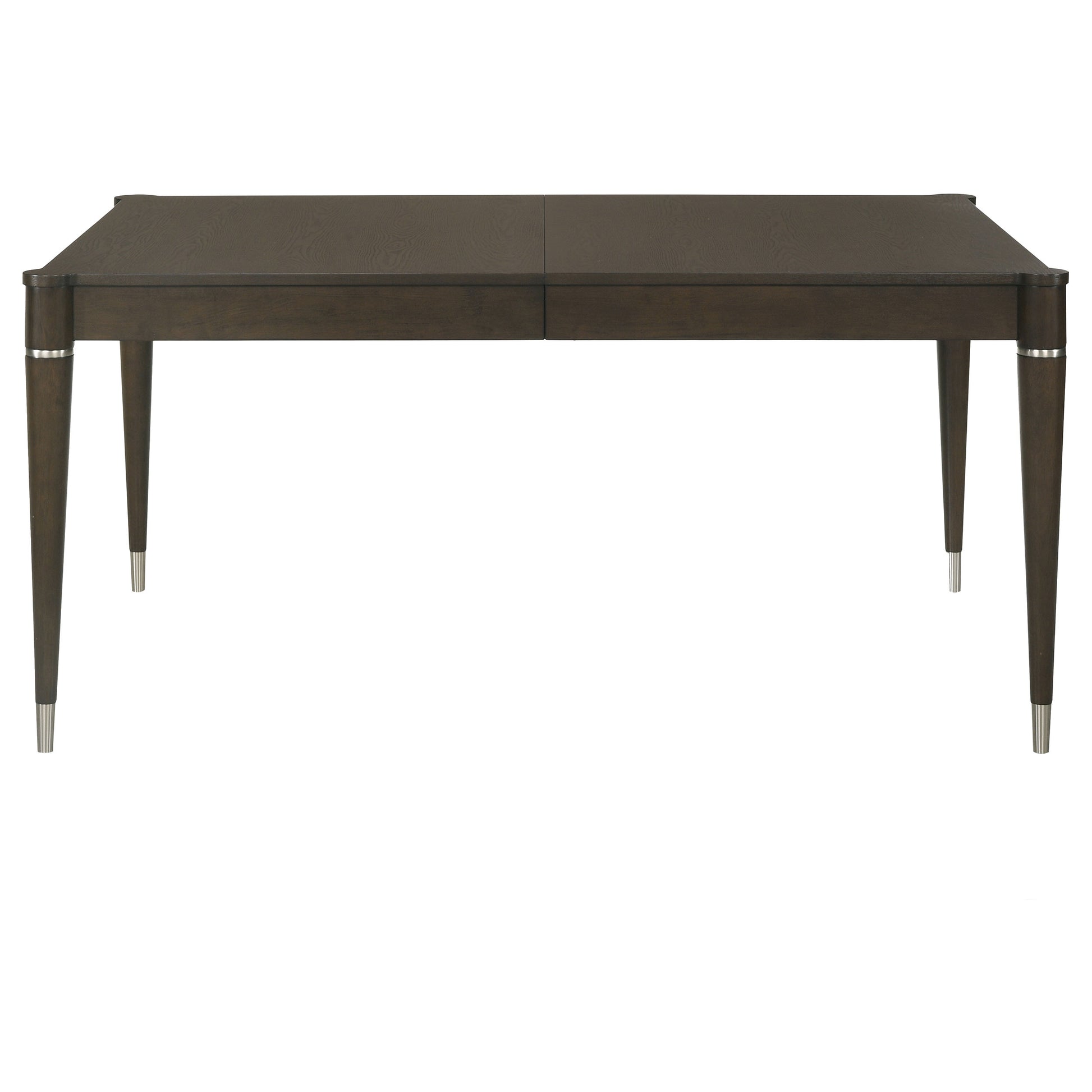 Ash Brown Rubberwood Dining Table with Removable Leaf for Dining Room