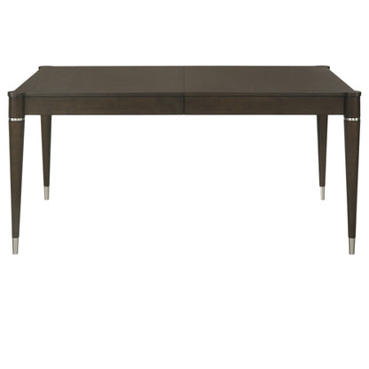 Ash Brown Rubberwood Dining Table with Removable Leaf for Dining Room